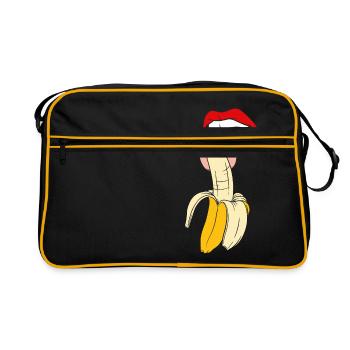 Alimentaire de cadeau de banane - Sac Retro - noir/or - Devant