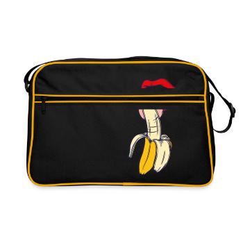Alimentaire de cadeau de banane - Sac Retro - noir/or - Devant