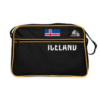Iceland / Iceland Football 2018 jersey vintage / retro - Retro Bag - black/gold - Front