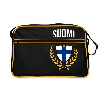 Finland - Suomi football jersey design 2018 - Retro Bag - black/gold - Front