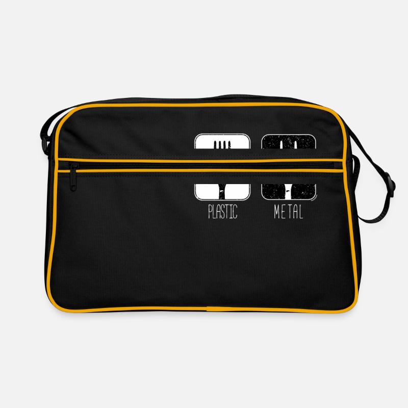 Kunststoff Metall Gabel Retro Tasche