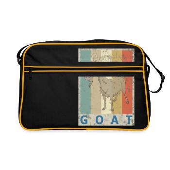 Goat Vintage Retro Style Grunge - Retro Bag - black/gold - Front