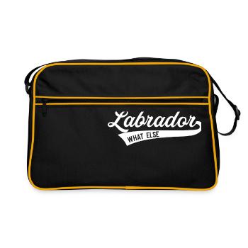 Labrador Retriever - Sac Retro - noir/or - Devant