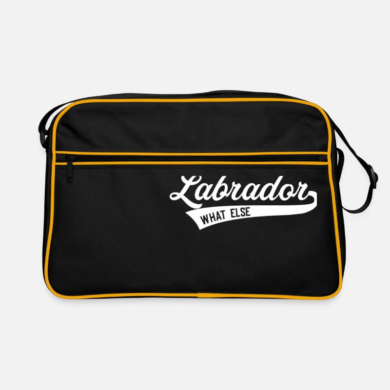 Labrador Retriever - Retro Tasche - Schwarz/Gold