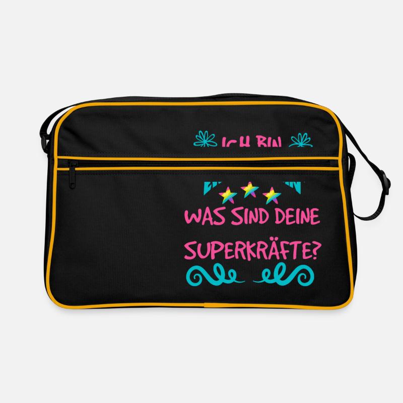 Erzieherin mit Superkräften Retro Tasche