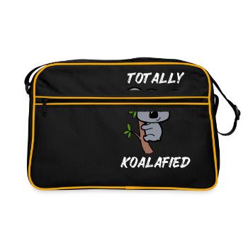 Bébé Koala doux petit bébé Koala Eucalyptus - Sac Retro - noir/or - Devant