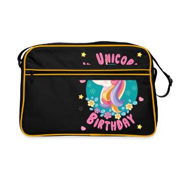 Licorne 4 ans 4 ans - Anniversaire de Licorne - Sac Retro - noir/or - Devant