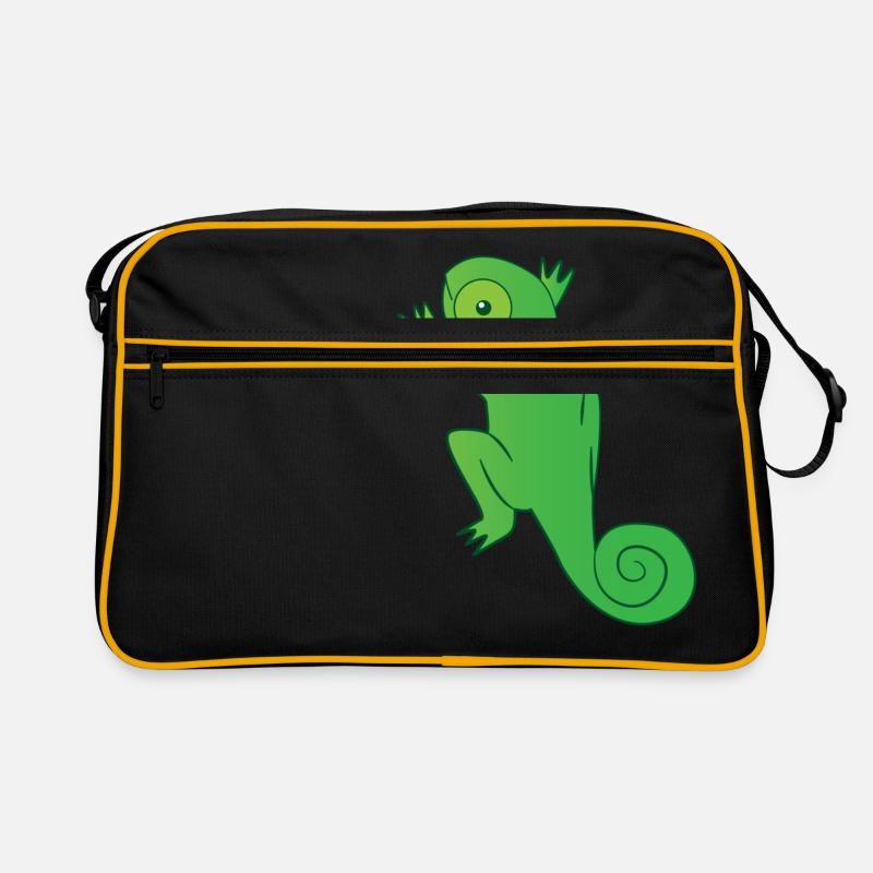 Reptil - Chamäleon - Chamäleons - Geschenk Retro Tasche