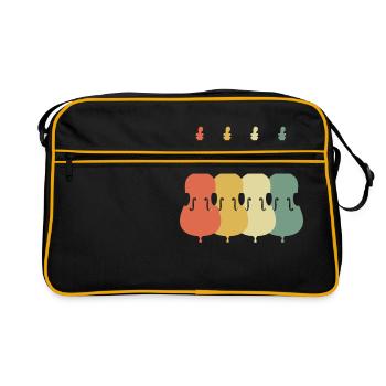 Contrebasse 70s Retro Look - Sac Retro - noir/or - Devant
