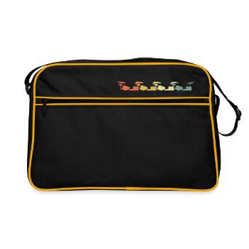 Drums 70s Style - Retro Bag - black/gold - Front