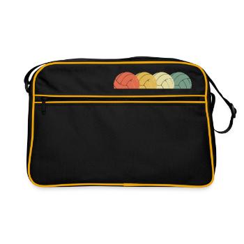 Volleyball 70s look rétro - Sac Retro - noir/or - Devant