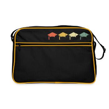 Distressed Graduate - Vintage Design - Retro Tasche - Schwarz/Gold - Vorne