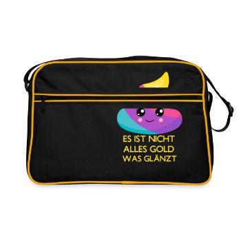 L'or brille - Sac Retro - noir/or - Devant