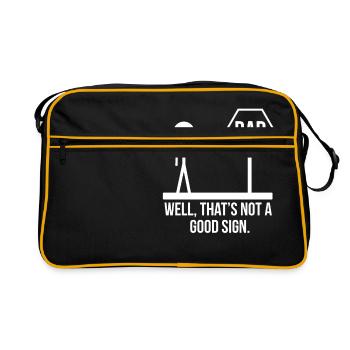Bad Well, That's Not A Good Sign Funny TShirt Gift - Retro Tasche - Schwarz/Gold - Vorne