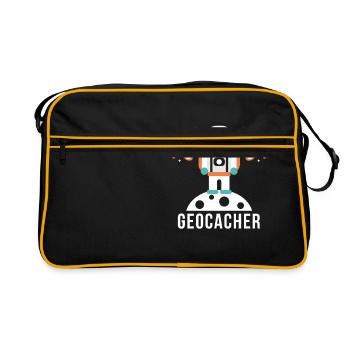 Geocacher - Joli design pour toute la famille - Sac Retro - noir/or - Devant