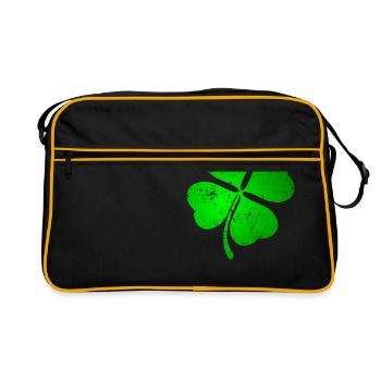 Stylish St. Patricksday - Retro Bag - black/gold - Front