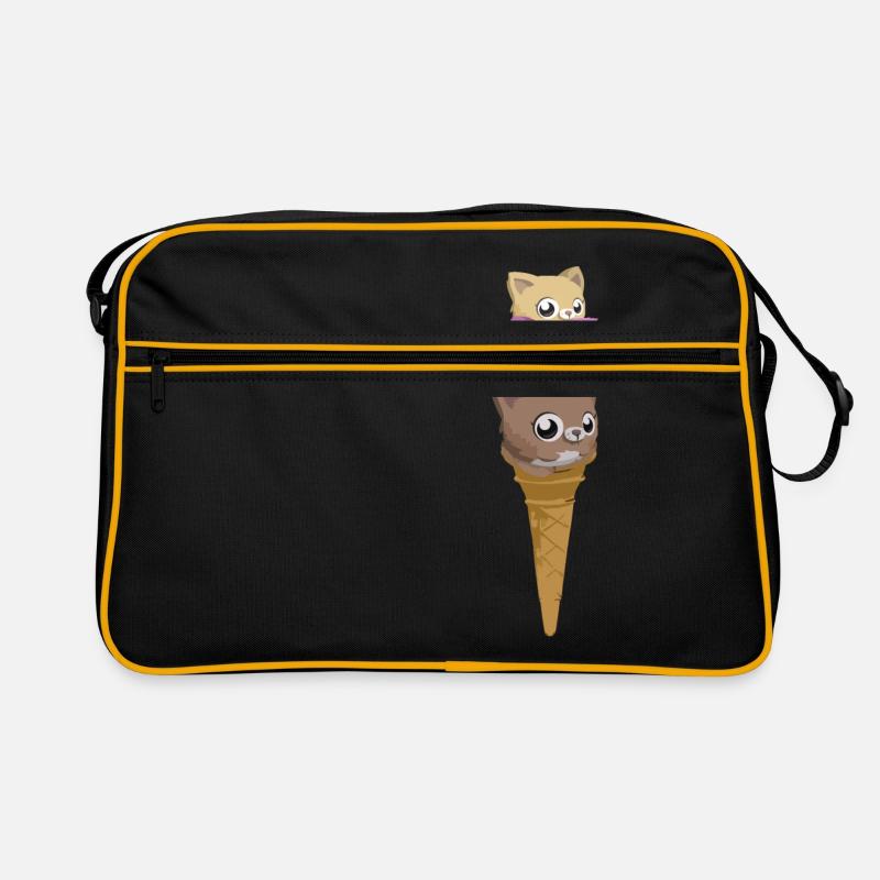 Katzen Eis Retro Tasche