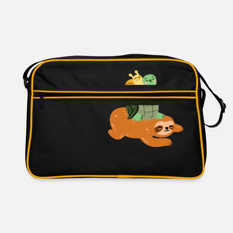 Funny turtle sloth snail - gift Retro Bag