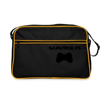 Pro Gamer Shirt Black - Retro Bag - black/gold - Front