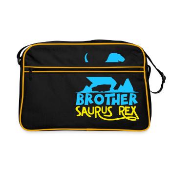 Brother Saurus Rex - Funny Dinosaur Graphic - Retro Bag - black/gold - Front