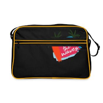 Été sort Plage Surf - Sac Retro - noir/or - Devant