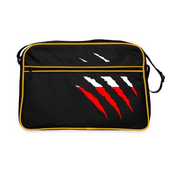 Poland Polska Football Fan Shirt World Cup jersey gift - Retro Bag - black/gold - Front
