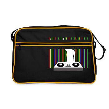 Incroyable lumière de la musique DJ - Sac Retro - noir/or - Devant