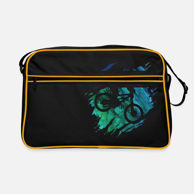 VTT - Mountainbiker Downhill cadeau - Sac Retro - noir/or