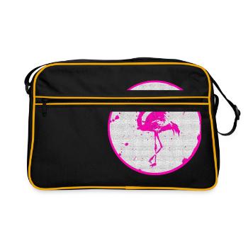 Pink flamingo - Retro Bag - black/gold - Front