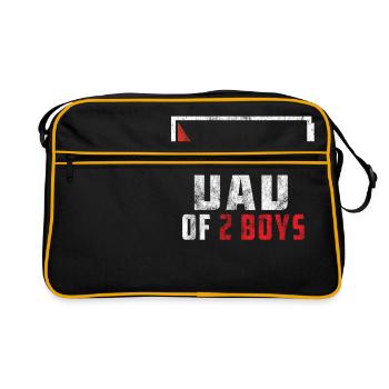 Dad Of 2 Boys Gift Father Of Two Sons Kids - Retro Bag - black/gold - Front