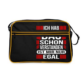 Idée cadeau drôle disant - Sac Retro - noir/or - Devant