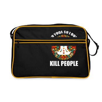 Yoga so I do not kill people funny t-shirt - Retro Bag - black/gold - Front
