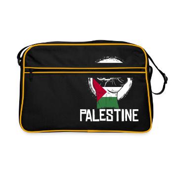 Palestine Faust Revolution Jérusalem Arabia Coran - Sac Retro - noir/or - Devant