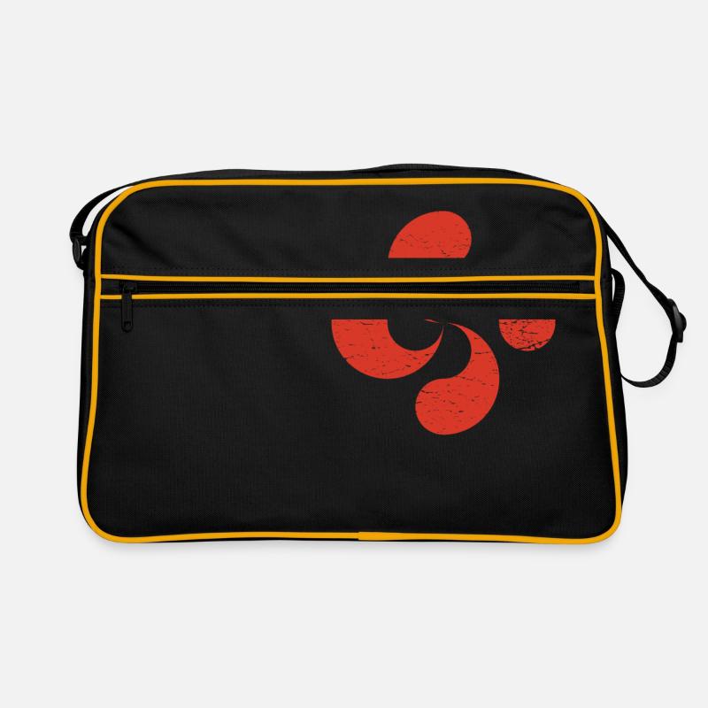 Distressed Grunge Styled Basque Cross Lauburu Retro Bag