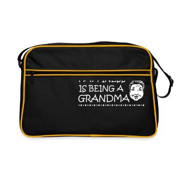 Le bonheur est d'être une grand-mère - Sac Retro - noir/or - Devant