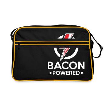 Bacon Powered - lightning taste morning - Retro Bag - black/gold - Front