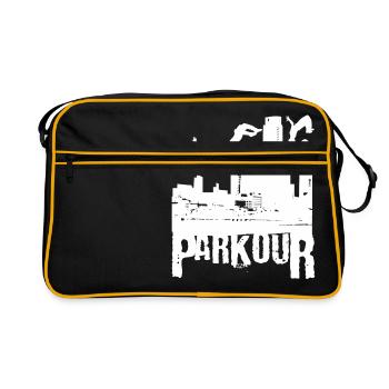 Parkour Gift Le Parcour Freerunning Backflip - Retro Bag - black/gold - Front