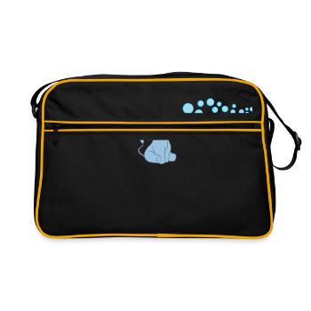 Elephant - Elephant Lover - Elephant - Bubble - Retro Bag - black/gold - Front