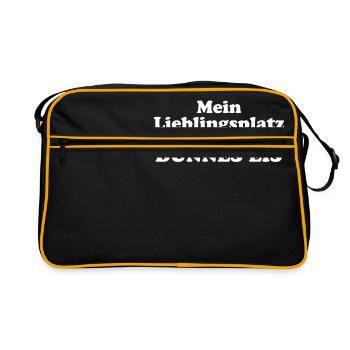 My favorite place is very thin ice - Retro Bag - black/gold - Front