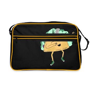 Dabbing Tacoo Animals Dab Move Move Food - Retro Bag - black/gold - Front