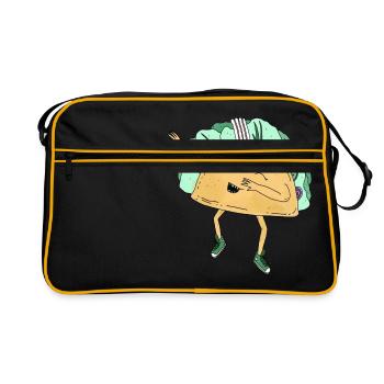 Dabbing Tacoo Animals Dab Move Move Food - Retro Bag - black/gold - Front