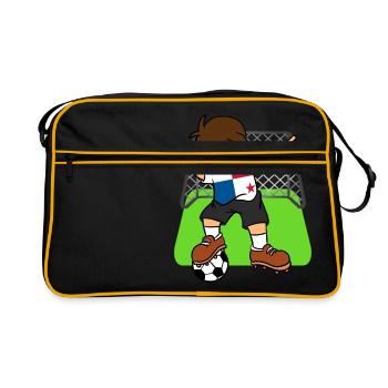Panama Football Ball Dabbing Kid Panaméen Football - Sac Retro - noir/or - Devant