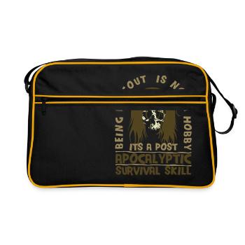 Scout Pfadfinder Pfadi Sommercamp Shirt Geschenk - Retro Tasche - Schwarz/Gold - Vorne