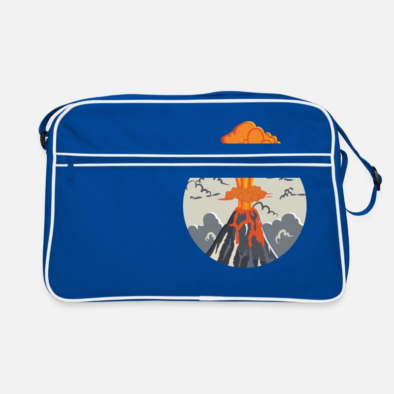 Erupting volcano Retro Bag