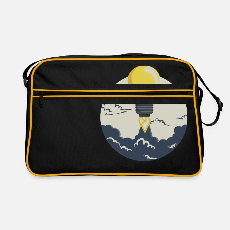 Light bulb rocket, for entrepreneurs and startups Retro Bag