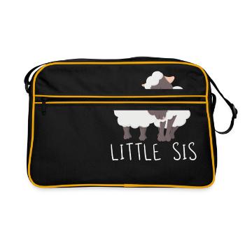 Little Sister - Retro Tasche - Schwarz/Gold - Vorne