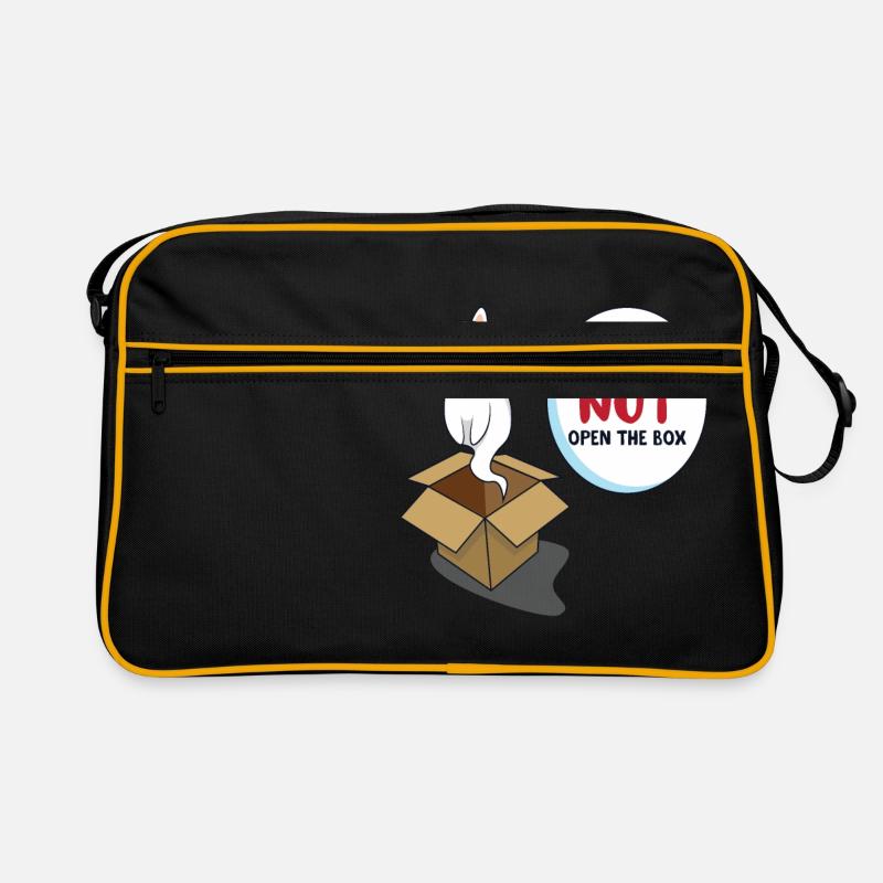 Schrödingers Katze - Retro Tasche - Schwarz/Gold