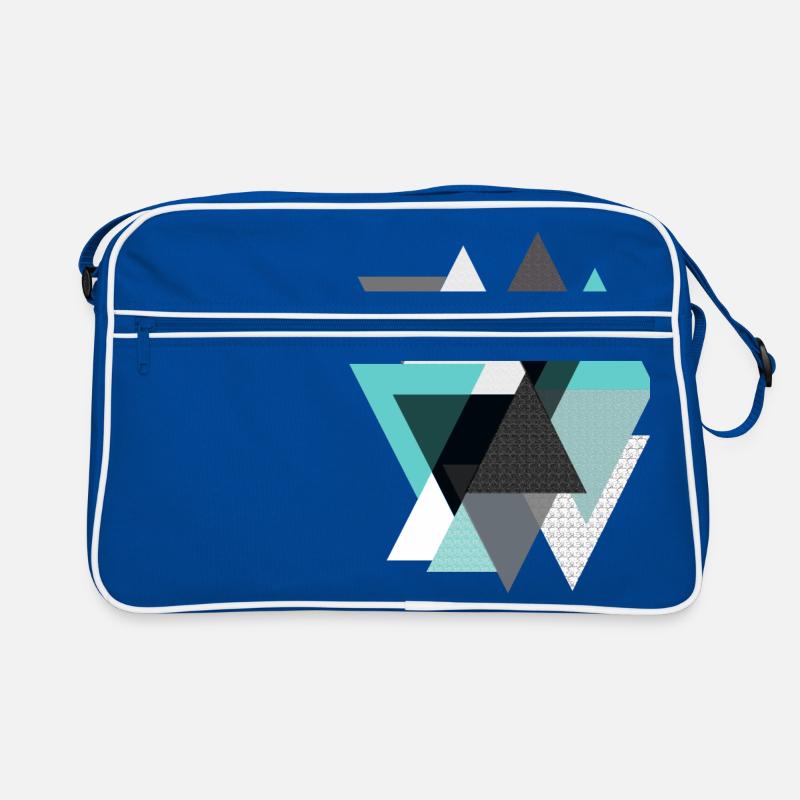Triangles turquoise Sac Retro