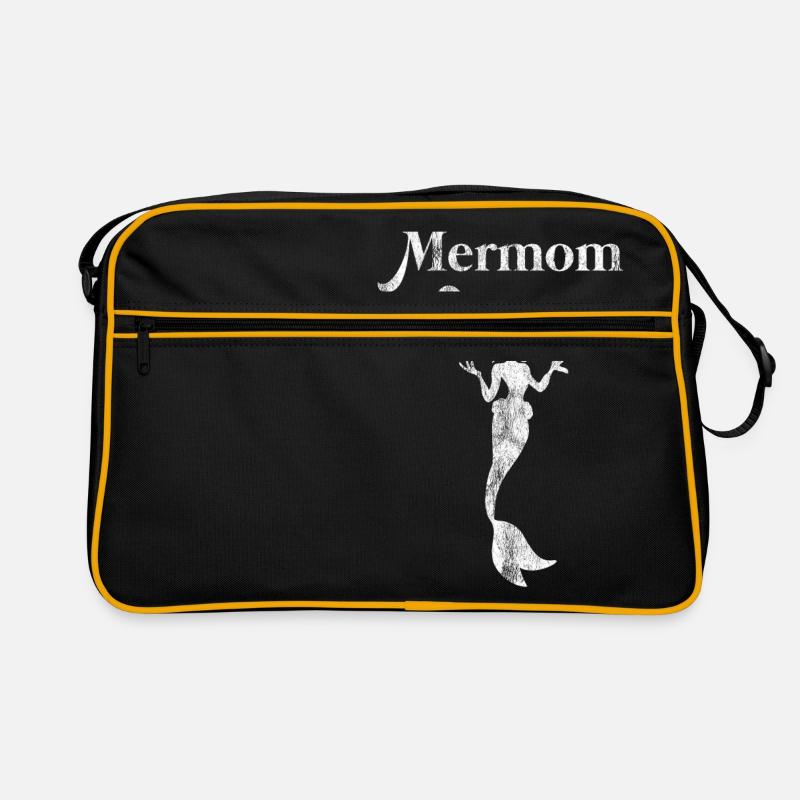 Sirène cadeau sirène sirène vierge - Sac Retro - noir/or