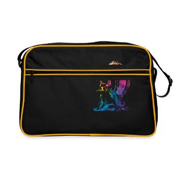 écureuil - Sac Retro - noir/or - Devant